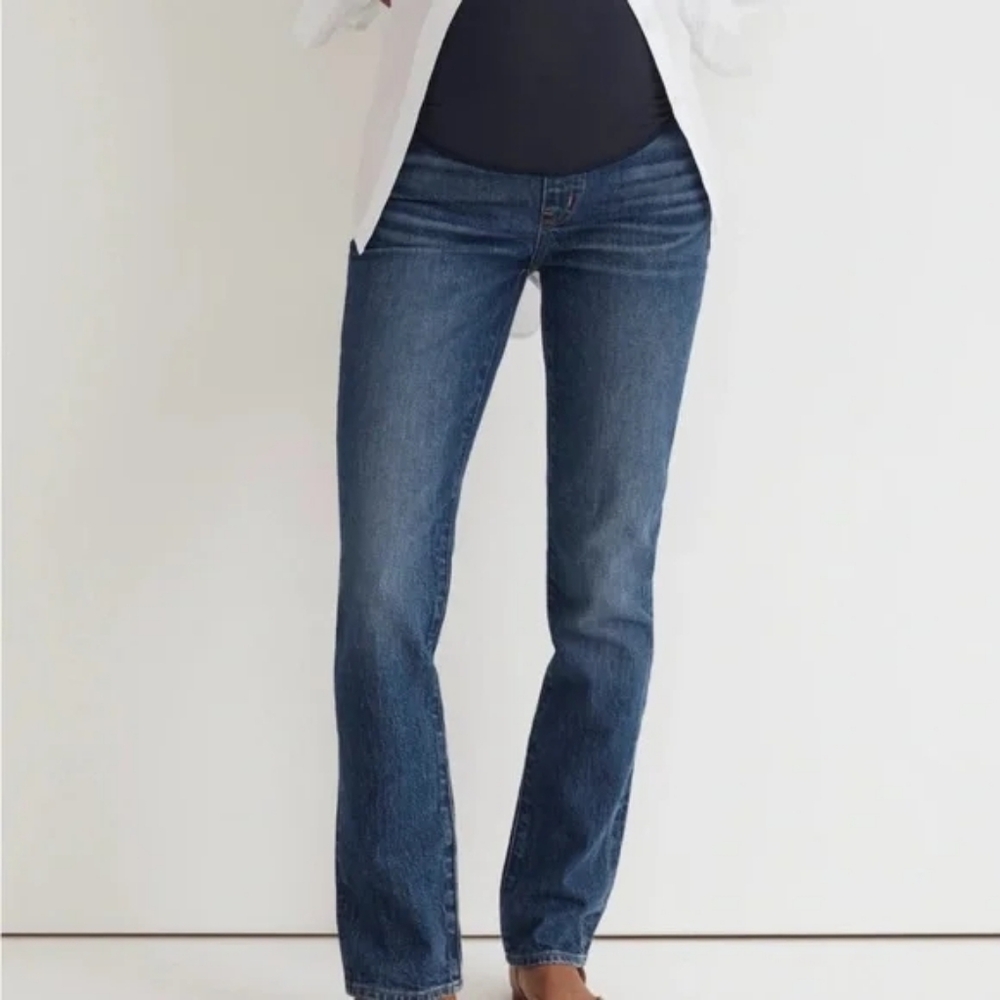 Madewell Dark Blue Straight-Leg Jeans